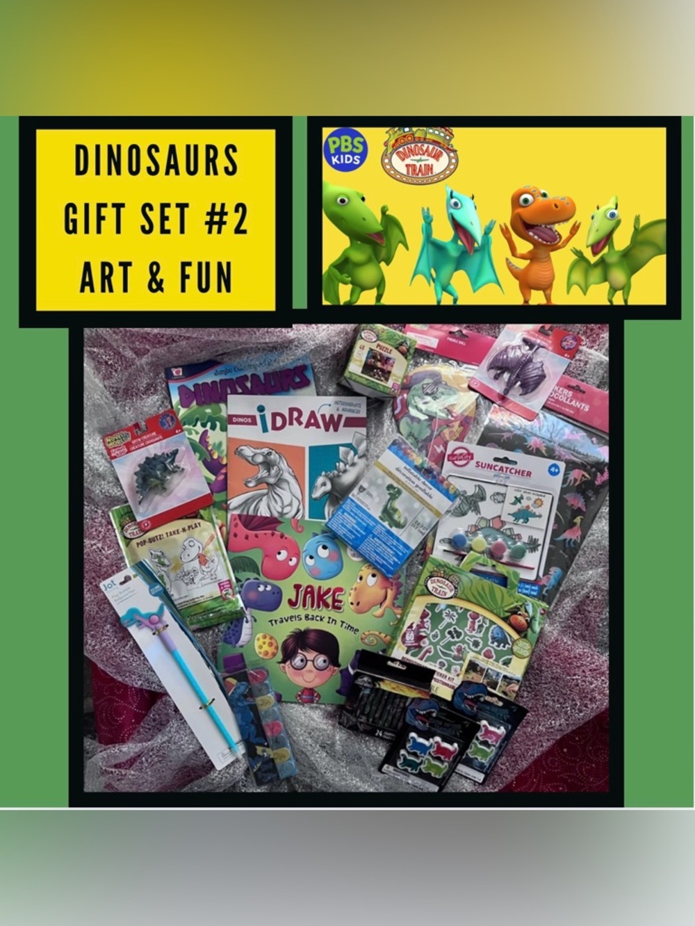 NEW: KID PACK 18 ITEMS Dinosaur THEMED GIFT SET #2 Over 100 pcs